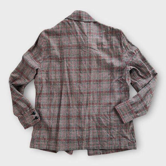 Vintage 70s Pendleton Wool Houndstooth Plaid Blazer Jacket Mens Large Rockabilly - Picture 2 of 15